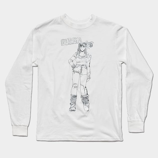 Bulma Fan Art Long Sleeve T-Shirt by Soundtrack Alley